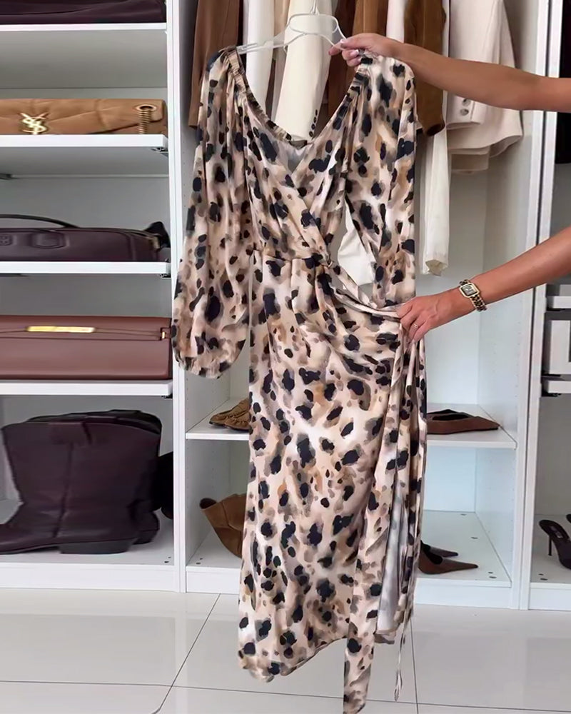 Madison | Printed V-Neck Sexy Dress