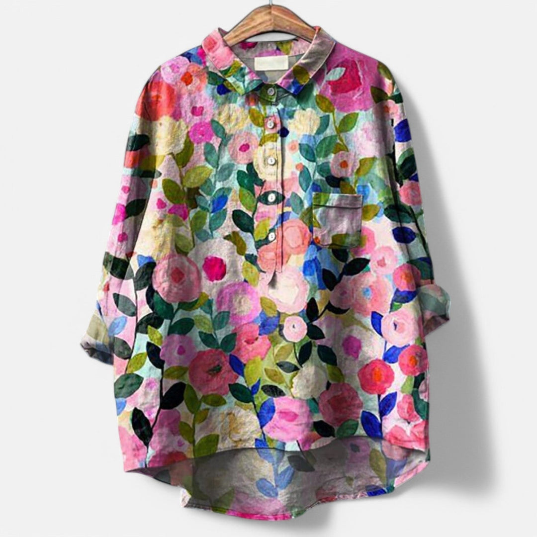 Kiara™ | Chic Floral Loose Fit Blouse