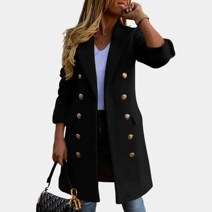 Ava – Elegant Double-Breasted Women’s Coat