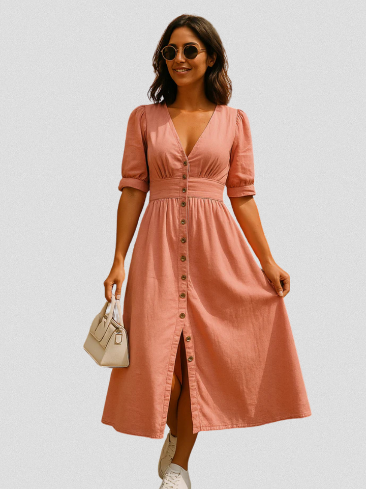 Queen | Button-Down Denim Dress