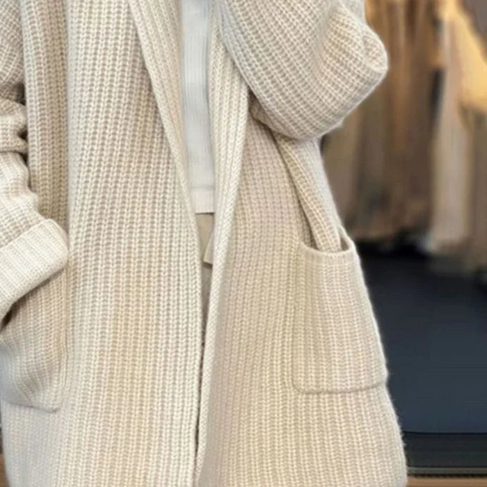 Anna | Cozy Long Knit Cardigan with Pockets