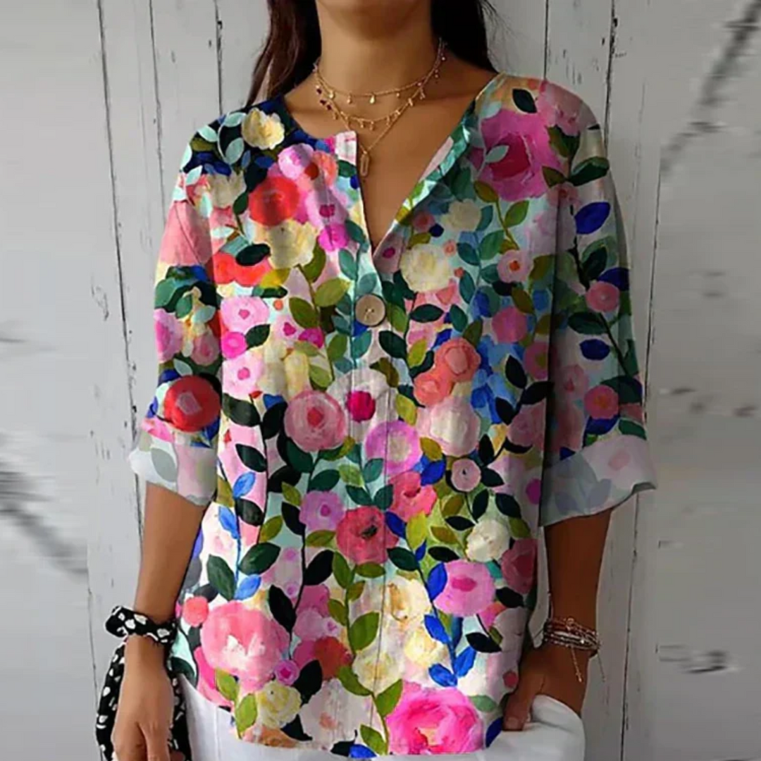 Arlene - Elegant Floral Blouse