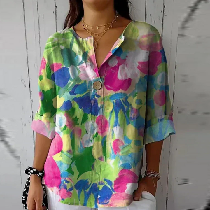 Arlene - Elegant Floral Blouse