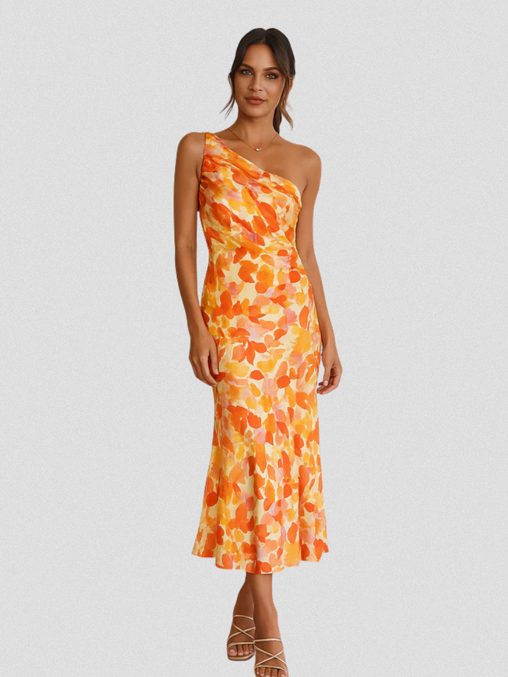 Diane | Floral Satin Dress