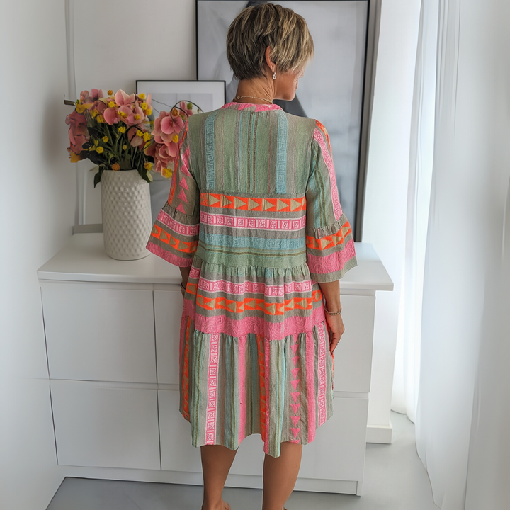 Hazel – Boho Tiered Swing Dress