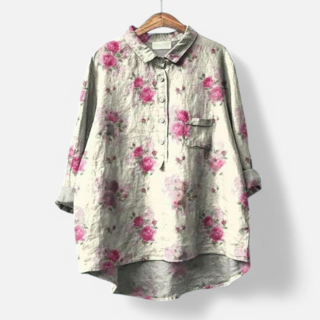 Kiara™ | Chic Floral Loose Fit Blouse