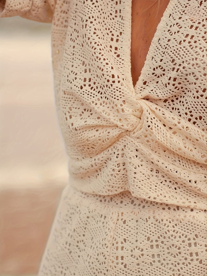 Maya – V-Neck Blouse with Elegant Embroidery