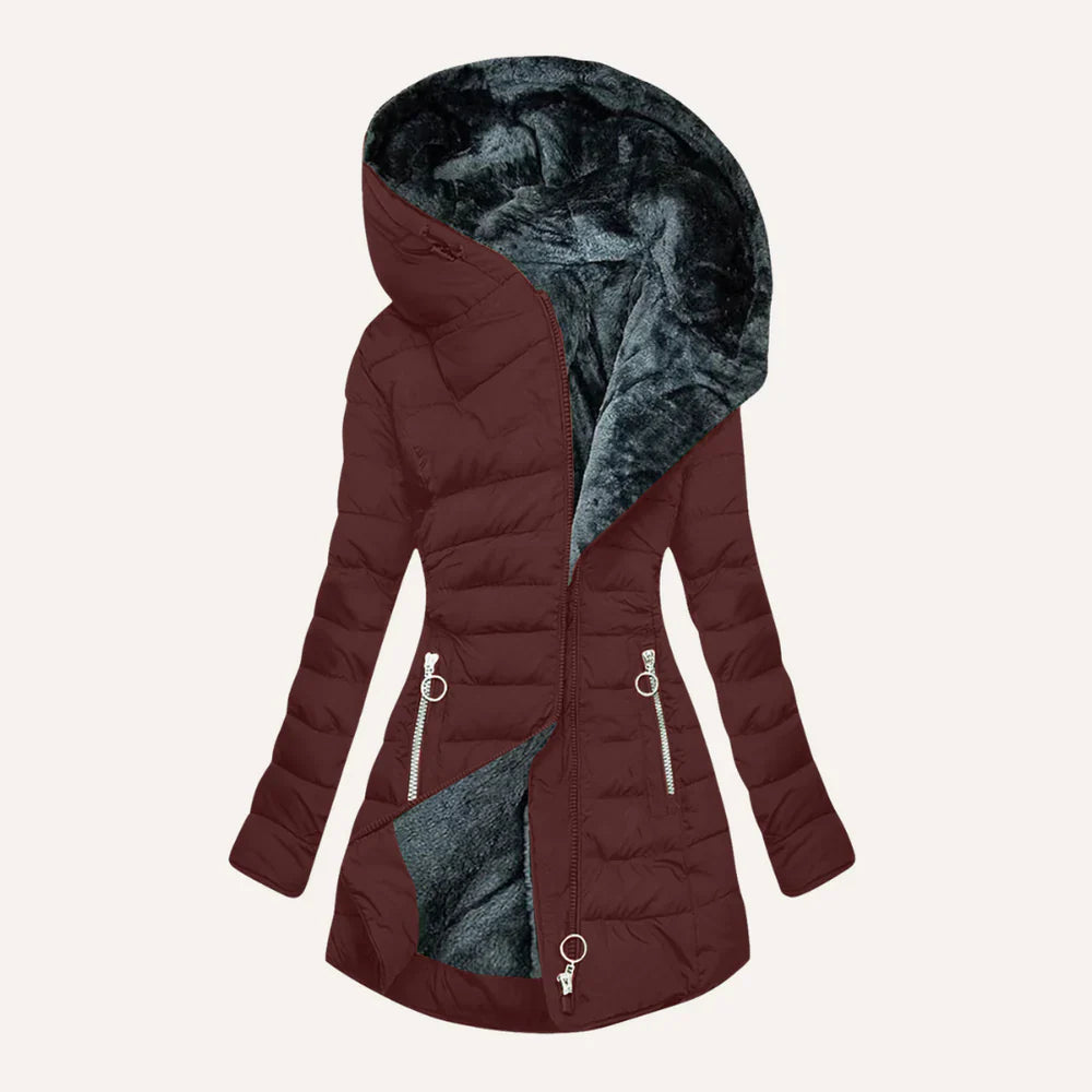 Ashley – Coat with Plush Faux Fur Lining