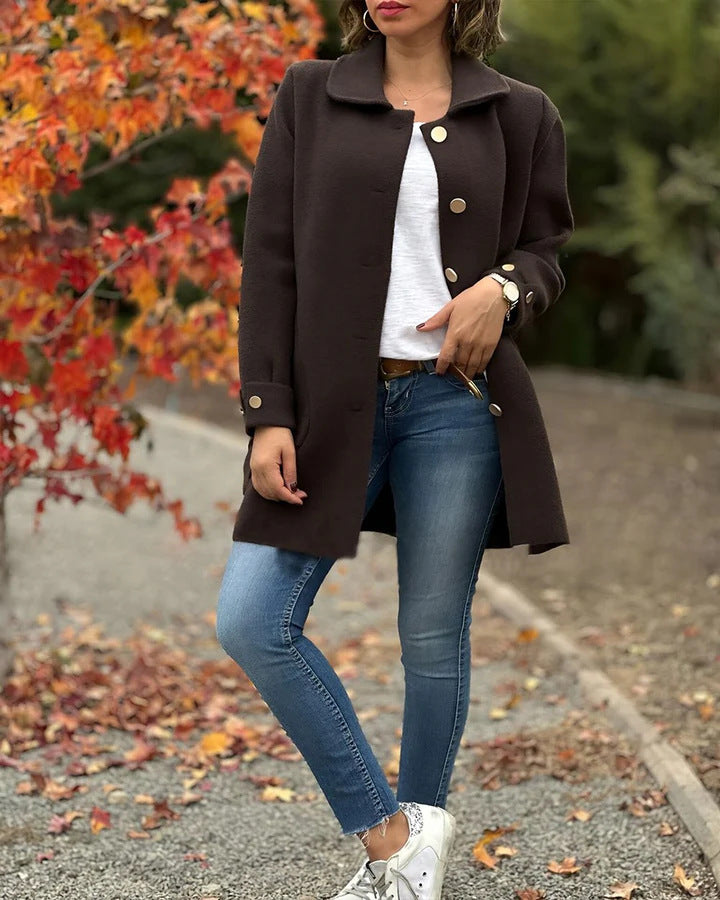 Kayla | Classic Oversized Coat with Bow Details