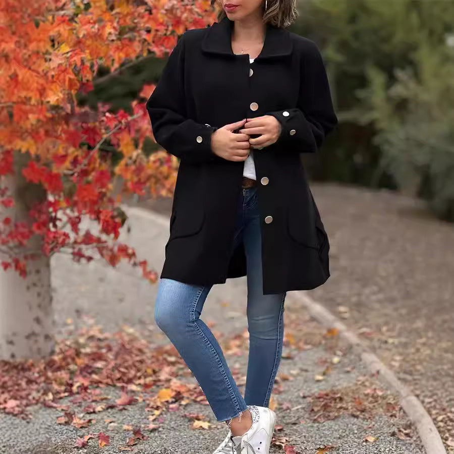 Kayla | Classic Oversized Coat with Bow Details
