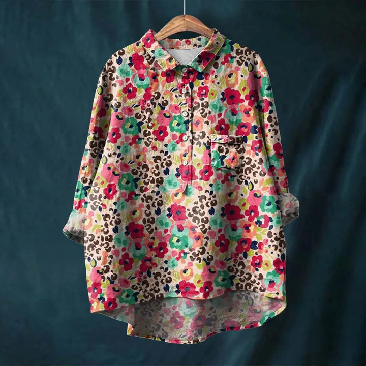 Liesa™ | Button-Up Vintage Floral Shirt