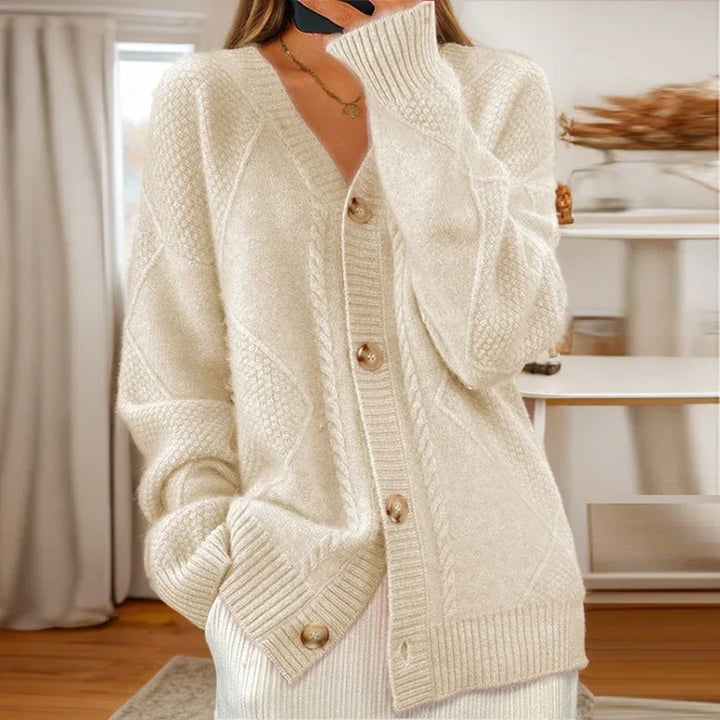 Veronica | Luxe Textured Cable-Knit Cardigan