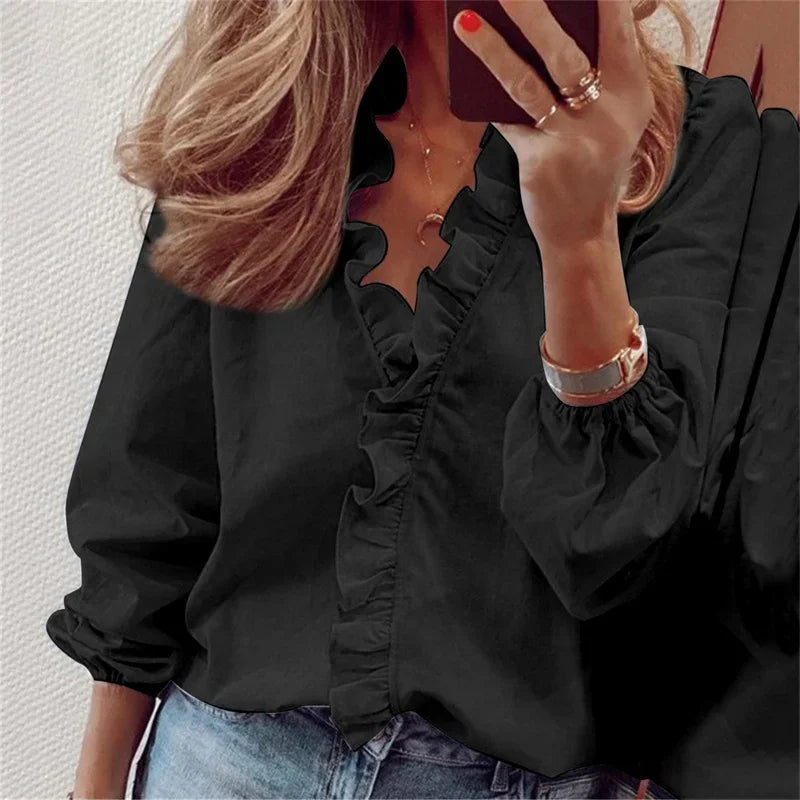 Sophie - Enola™ | Playful Ruffled Feminine Blouse