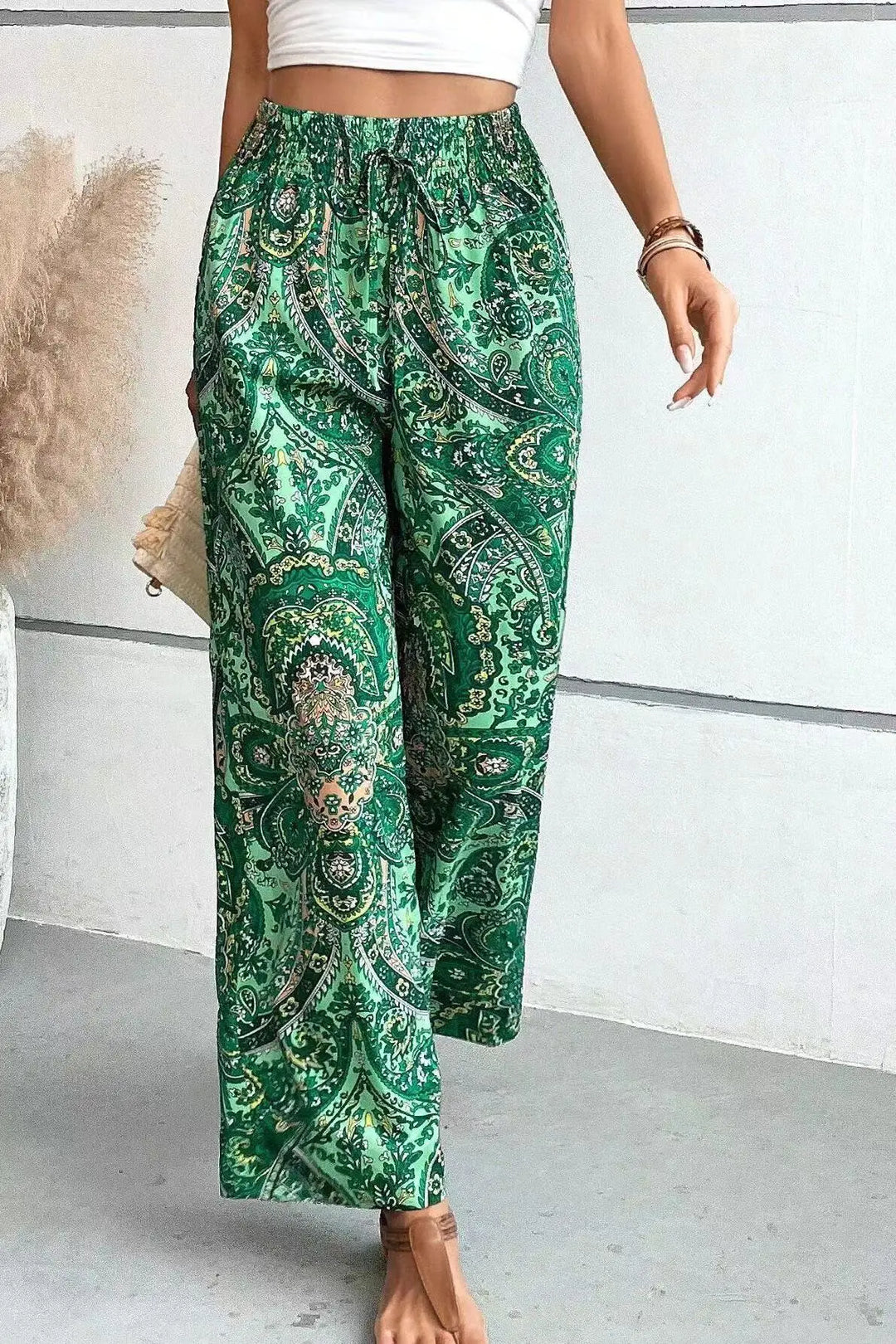 Olivia™ - Vintage Printed Wide-leg Pants