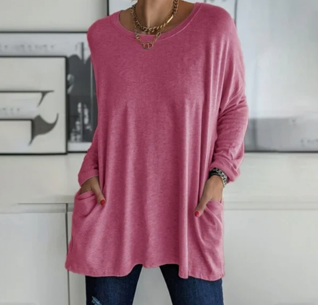 Ava™ | Oversized Casual Tunic Top with Pockets