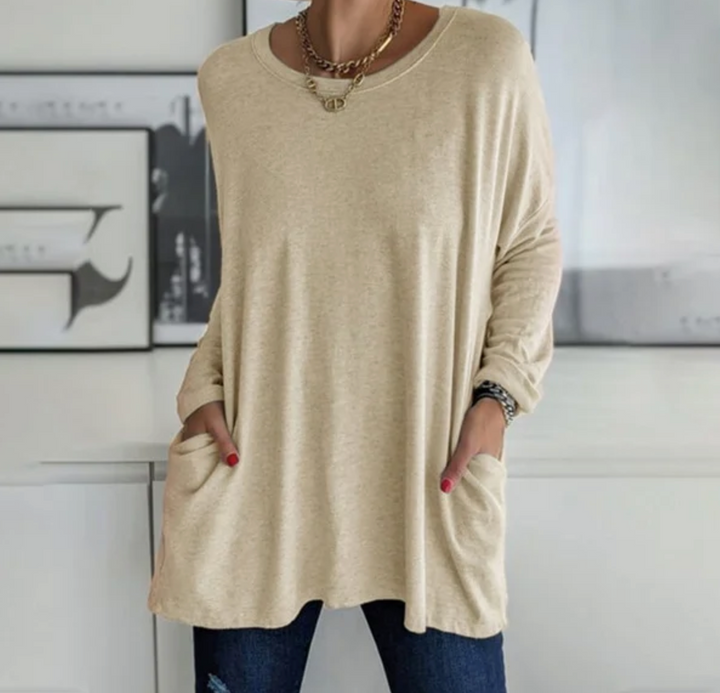Ava™ | Oversized Casual Tunic Top with Pockets