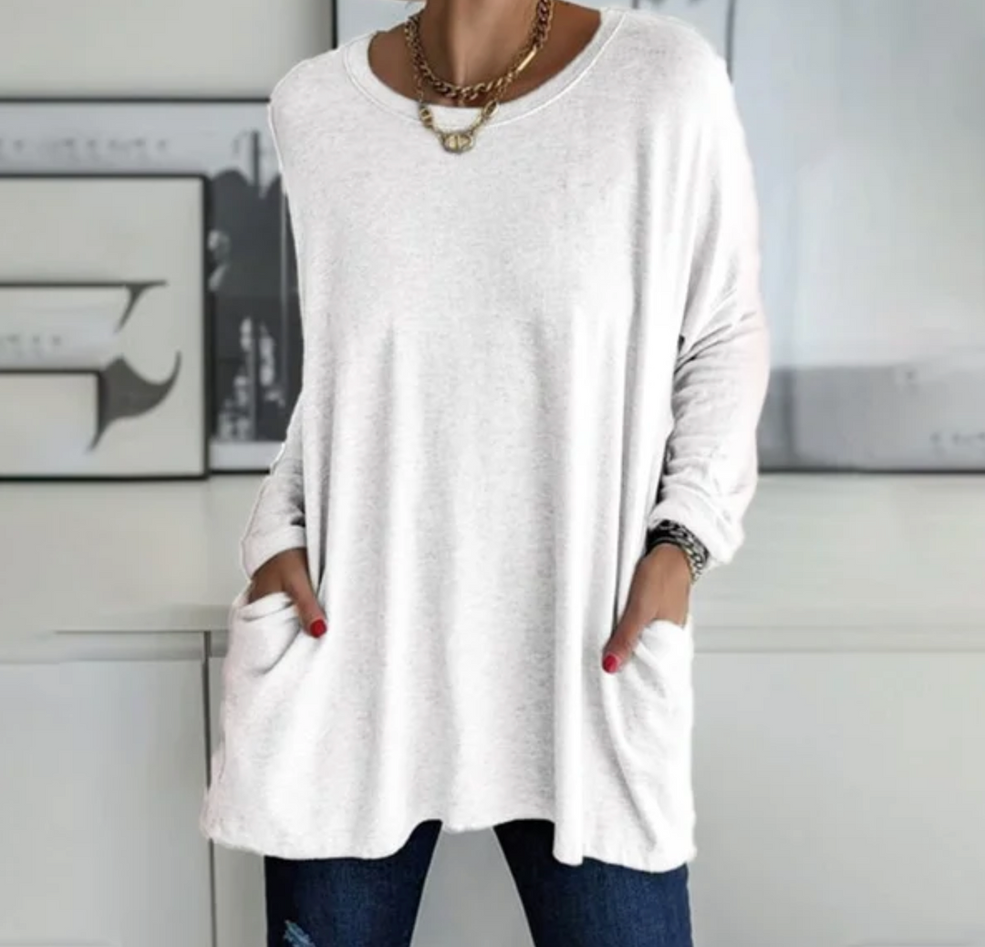 Ava™ | Oversized Casual Tunic Top with Pockets