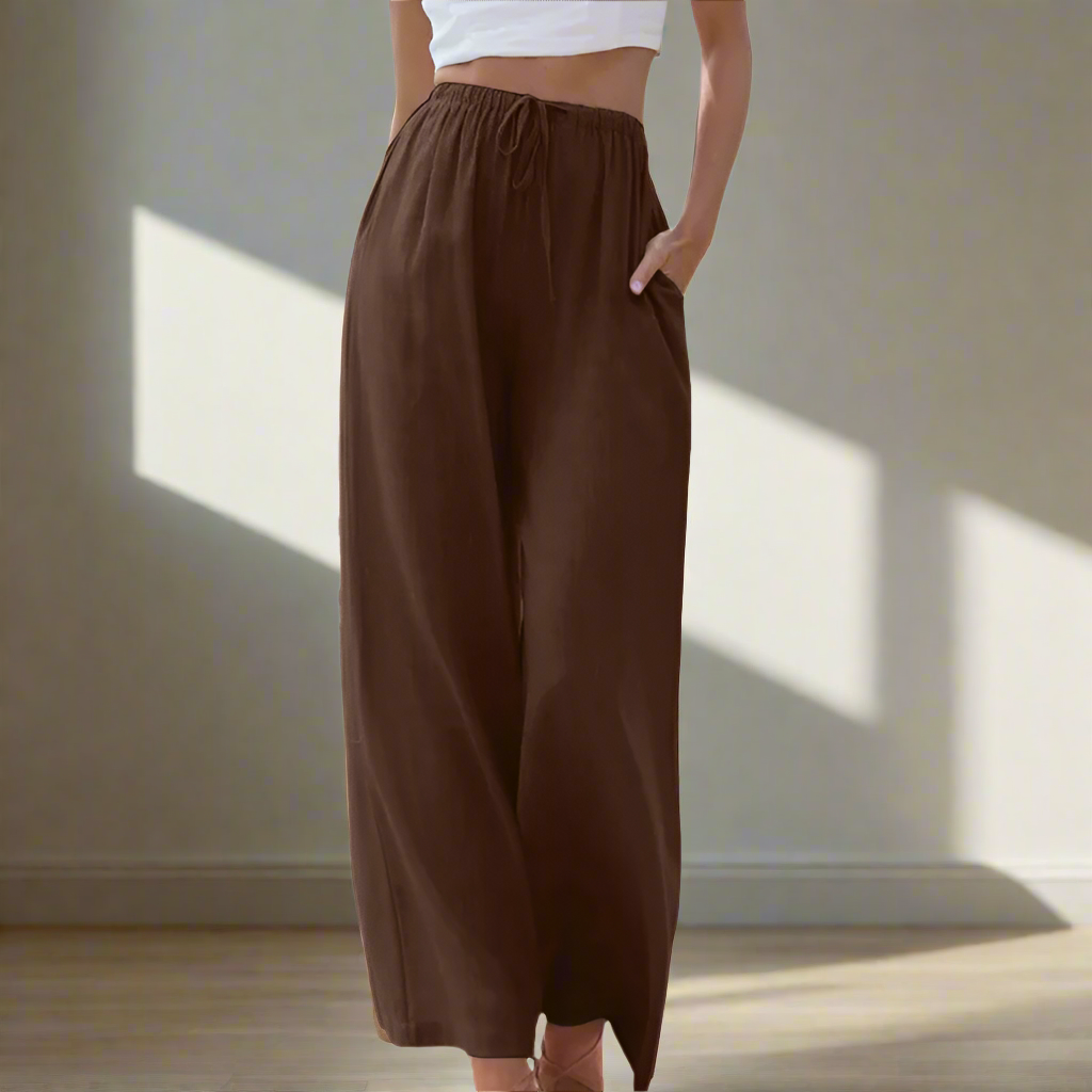 Zoe™ - Elegant Cotton and Linen Trousers
