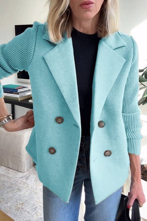 Helen – Elegant Jacket with Knitted Sleeves