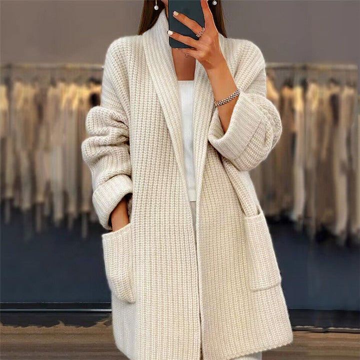 Anna | Cozy Long Knit Cardigan with Pockets