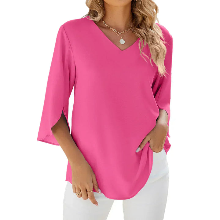 Belinda™ | Elegant V-Neck Blouse